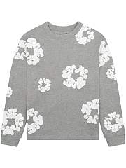 Denim Tears wreath long sleeve T-shirt Grey - 1