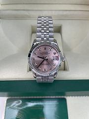 Rolex Datejust Watch Silver Pink 31mm - 5