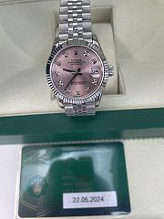 Rolex Datejust Watch Silver Pink 31mm - 2