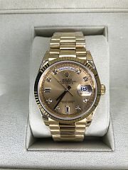 Rolex Watch 36mm Baguettes and Diamond Dial Gold - 1