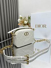 Dior White Caro Camera Bag B930313 size 19x13x4cm - 2