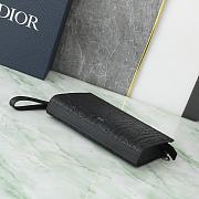 Dior Black Embossed Triangle Clutch B930268 Size 27x19x6cm - 6