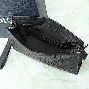 Dior Black Embossed Triangle Clutch B930268 Size 27x19x6cm - 5