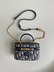 Dior Caro Vanity Beige Tweed Makeup Bag Size 16×8×9cm - 3