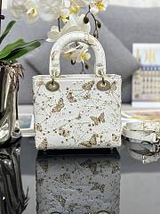 Dior Embroidered Butterfly White Gold Size 20x16x8cm - 3