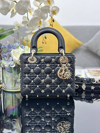 Dior Four-Square Star Pegs Black B930515 Size 20x16x8cm