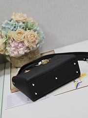 Dior Litchi Leather Bag Black Size 30x120x13cm - 6