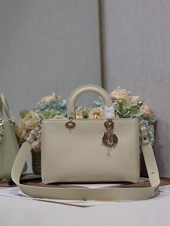 Dior Litchi Leather Milk White B930525 Size 30x120x13cm