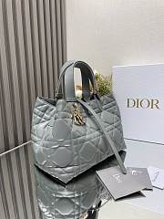 Dior Toujours Handbag Grey Blue B930545 Size 28x19x21cm - 5