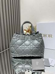 Dior Toujours Handbag Grey Blue B930545 Size 28x19x21cm - 3