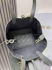Dior Toujours Handbag Grey Blue B930545 Size 28x19x21cm - 2
