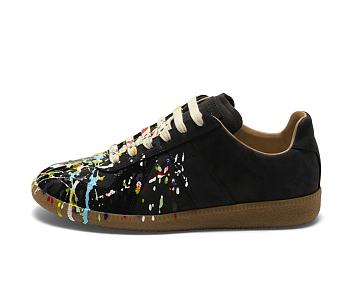 Maison Marginal Paint Replica Sneakers Black