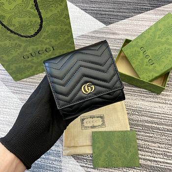 Gucci Matelassé  Black 598629 Size 12x10x 3cm