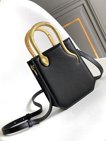 BVLGARI Serpentine Tote Gold Black Size 13x17x5cm