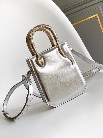 BVLGARI Serpentine Tote Silver Size 13x17x5cm