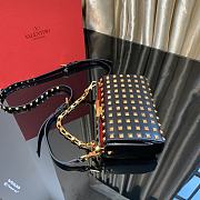 Valentino Garavani Rockstud Alcove Gold Bag Size 19x12x5cm - 5