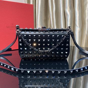 Valentino Garavani Rockstud Alcove Silver Bag Size 19x12x5cm