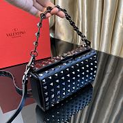 Valentino Garavani Rockstud Alcove Silver Bag Size 19x12x5cm - 5