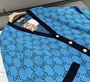Gucci Cardigan Wool Jacquard Blue - 6