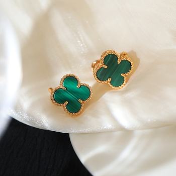 Van Cleef Vintage Alhambra Rose Gold Malachite