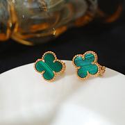 Van Cleef Vintage Alhambra Rose Gold Malachite - 2