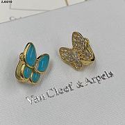 Van Cleef Two Butterfly Earrings Yellow Turquoise - 3