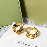 Van Cleef Perlée Clovers Hoop Earrings Yellow - 4