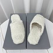 Balenciaga White Cosy BB Mule - 5