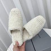 Balenciaga White Cosy BB Mule - 4