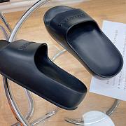 Balenciaga Logo Mono Platform Black Slide - 5