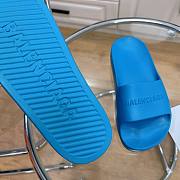 Balenciaga Logo Mono Platform Blue Slide - 3