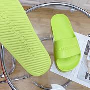 Balenciaga Logo Mono Platform Green Slide - 5