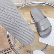Balenciaga Logo Mono Platform Grey Slide - 5