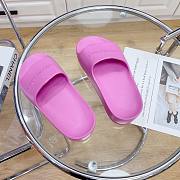 Balenciaga Logo Mono Platform Pink Slide - 3