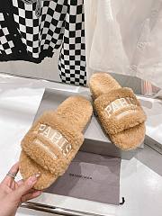 Balenciaga Paris Brand-Embroidered Faux Beige - 4