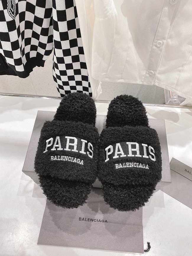 Balenciaga Paris Brand-Embroidered Faux Black - 1