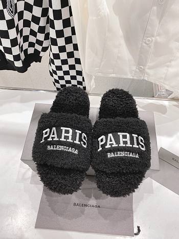 Balenciaga Paris Brand-Embroidered Faux Black