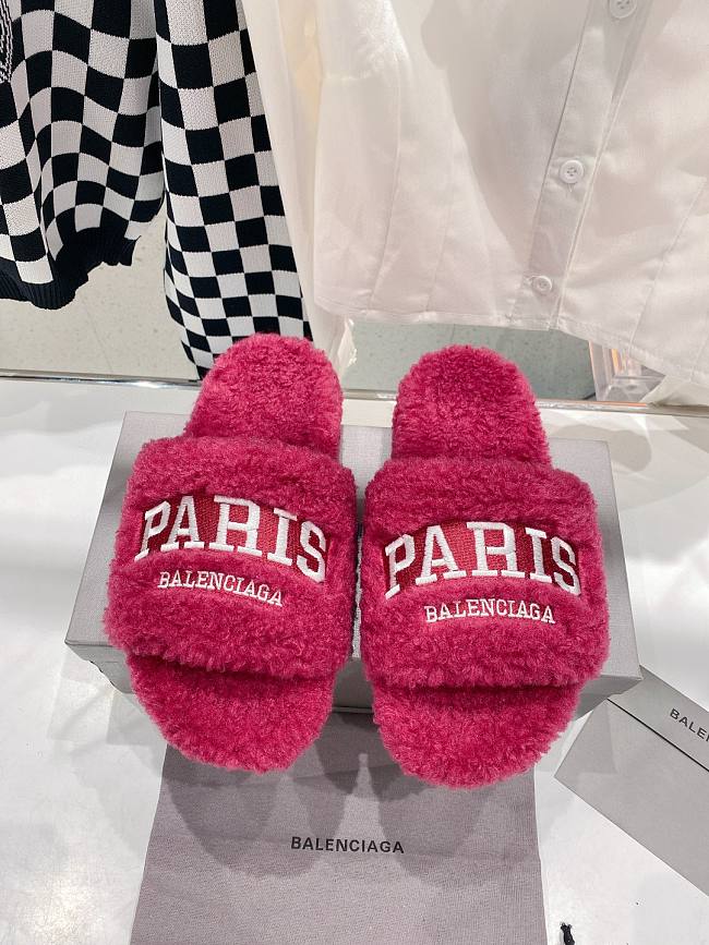 Balenciaga Paris Brand-Embroidered Faux Red - 1