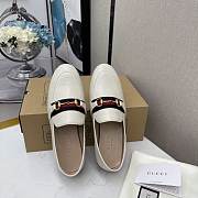 Gucci Loafer with Web White Leather - 3