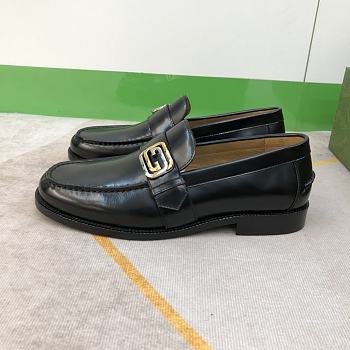 Gucci Millennial Ribot Plaque Black Leather