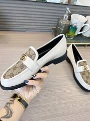 Gucci Princetown Designer Genuine White Brown Leather - 3