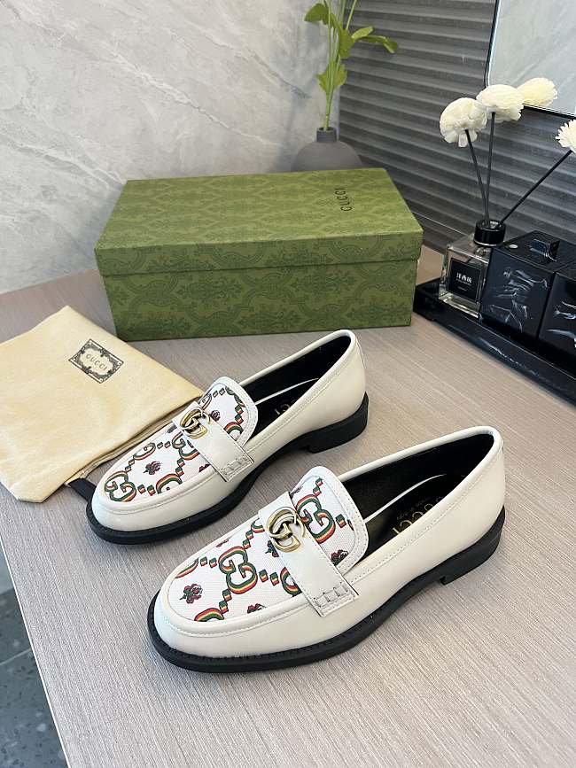 Gucci Princetown Designer Genuine White Leather - 1