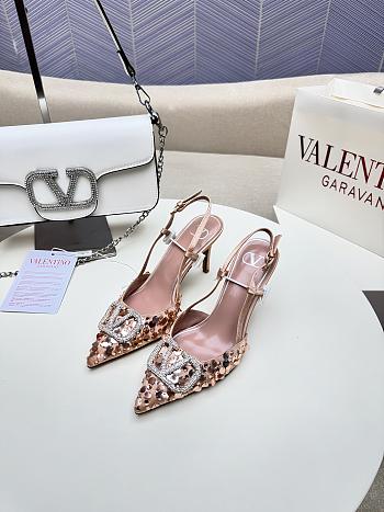 Valentino Slingbacks Pink High Heels 8CM