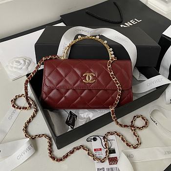 Chanel Handbag AP3512 Red Size 10x18x4.5cm