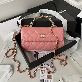 Chanel Handbag AP3512 Rose Pink Size 10x18x4.5cm