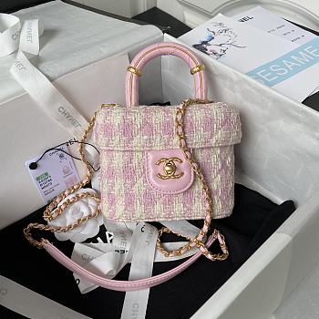Chanel Cosmetic Bag AS3973A Pink Size 12x15x8cm