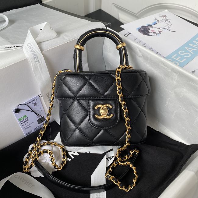 Chanel Cosmetic Bag AS3973B Black Size 12x15x8cm - 1