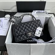 Chanel Handbag A01112 Black Silver Size 15x25x6cm - 5
