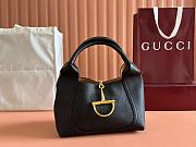 Gucci Softbit Medium Top Handle Bag Black 27.5x21x16cm - 3