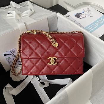 CHANEL Should bag red AS3994A Size:14x21x10cm